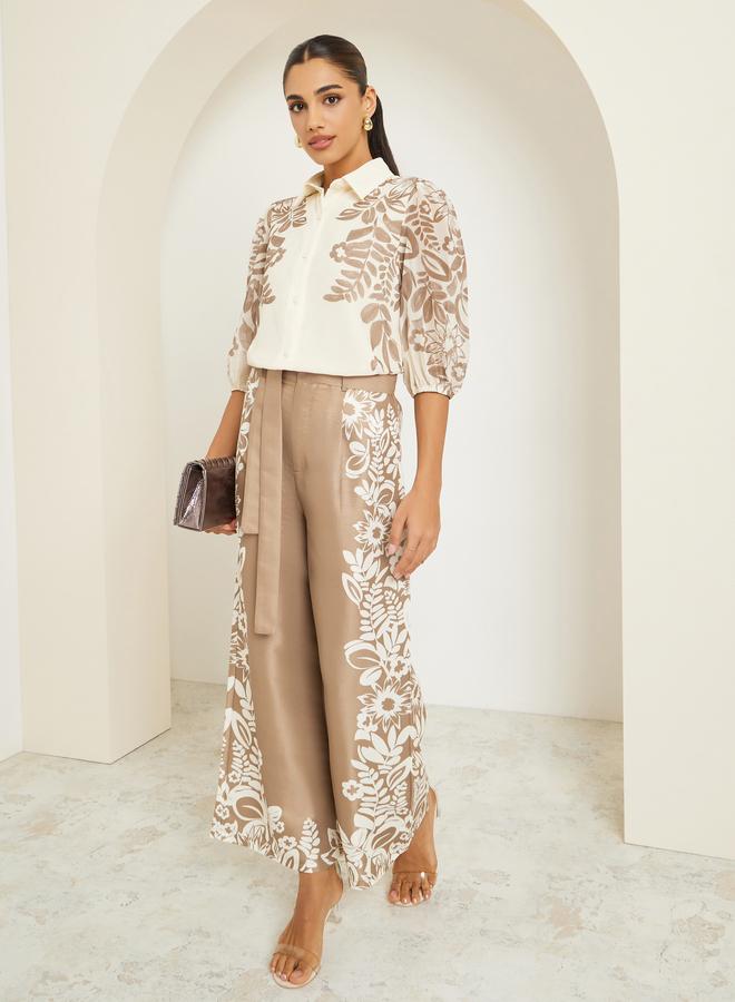 ستايلي قميص بطبعة زهور موزعة - Image 1